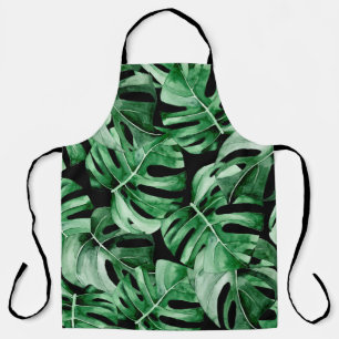 Monstera leaves pattern apron