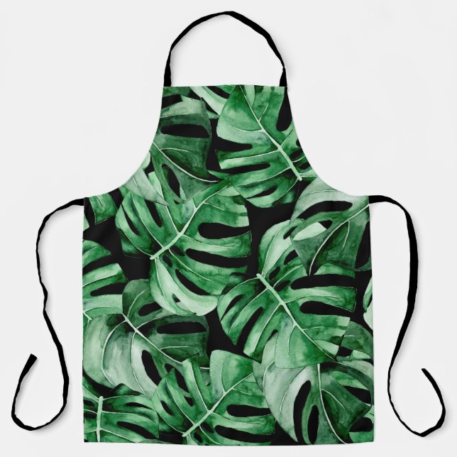 Monstera leaves pattern apron (Front)