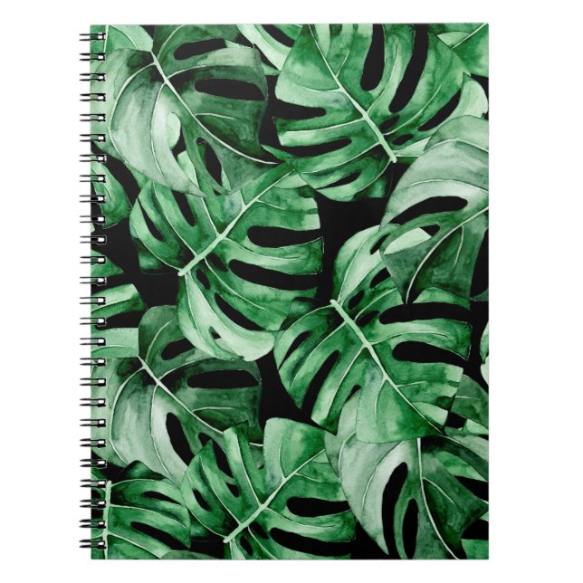 Monstera leaves pattern notebook (Front)