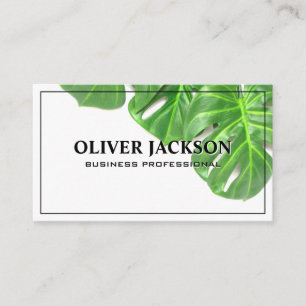 Monstera Leaves Plants Background Business Card