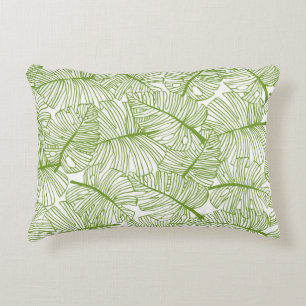 Monstera leaves, seamless floral design. decorative cushion