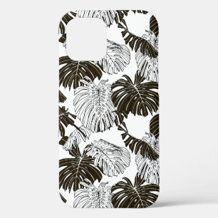 Monstera leaves seamless pattern iPhone 12 case