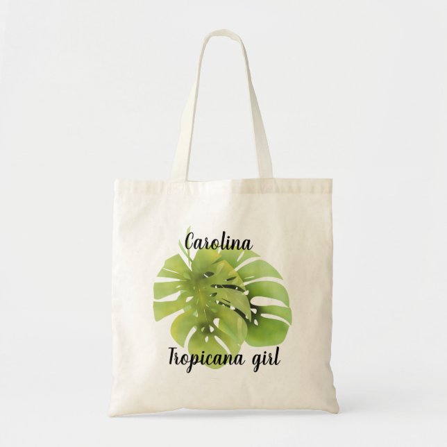 Monstera leaves tote bag (Front)