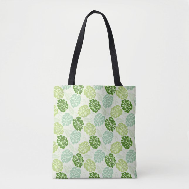 Monstera Leaves Tote Bag (Front)