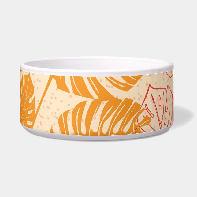 Monstera leaves: tropical silhouette seamless (Front)
