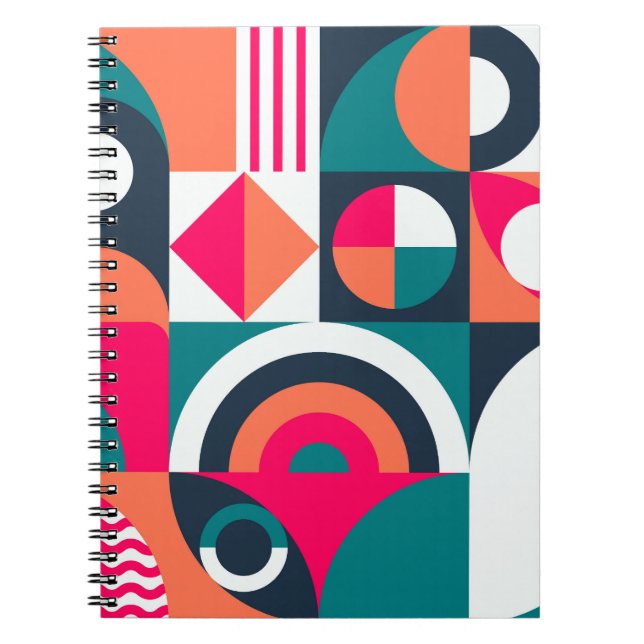 Monstera Leaves: Tropical Vintage Pattern Notebook (Front)
