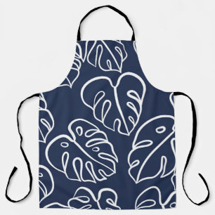 Monstera Leaves: Vintage Hand Drawn. Apron
