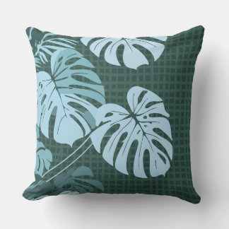 Monstera Maze Sage Green Cushion