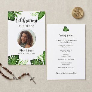 Monstera Memorial Order of Service Celebration Programme