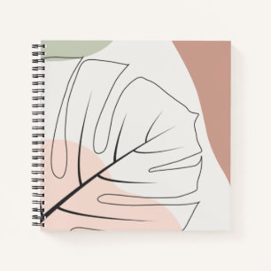 Monstera minimalist notebook