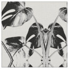 Monstera palm leaves tropical black and white