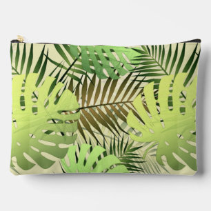 Monstera Palm Leaves Tropical Jungle Pattern Accessory Pouch