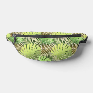 Monstera Palm Leaves Tropical Jungle Pattern Bum Bags