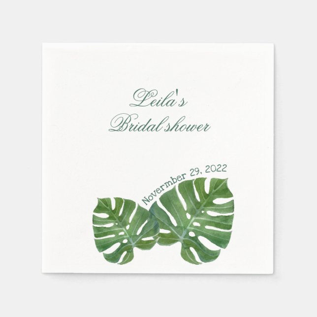 Monstera party  napkin (Front)