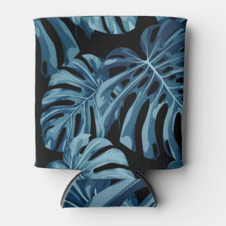 Monstera plant: blue leaves pattern. can cooler