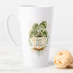 Monstera Plant in Coffee Mug Botanical latt mug