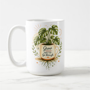 Monstera Plant in Coffee Mug Botanical mug