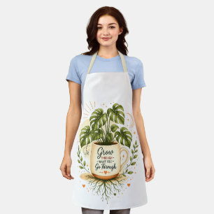 Monstera Plant in Coffee Mug Cosy Botanical Apron