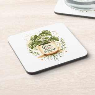 Monstera Plant in Coffee Mug Cosy Botanical Coaster