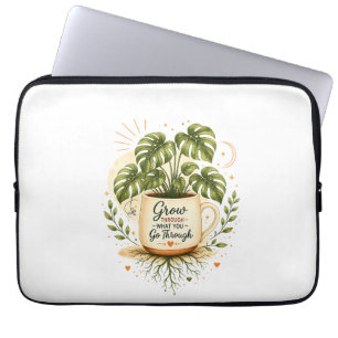 Monstera Plant in Coffee Mug Cosy Botanical Laptop Sleeve
