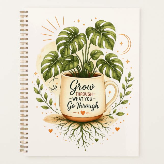 Monstera Plant in Coffee Mug | Cosy Botanical  Planner (Front)