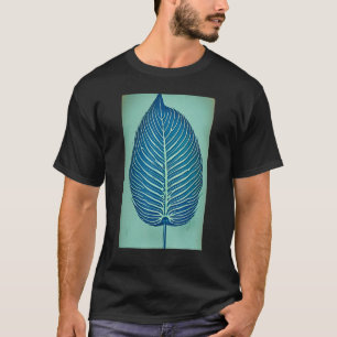 Monstera Plant Leaf Botanical Vintage Cyanotype Pr T-Shirt