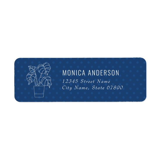 Monstera Plant Return Address Labels (Front)
