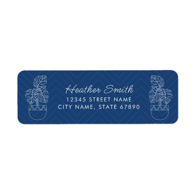 Monstera Plant Return Address Labels (Front)