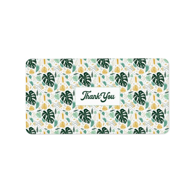 Monstera Plant Thank You Label (Front)