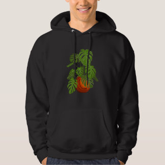 Monstera Potted Plant Friendly Plant Love Gardener Hoodie