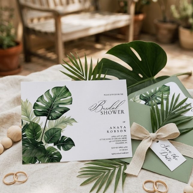 Monstera Tropical Bridal Shower Invite (Creator Uploaded)