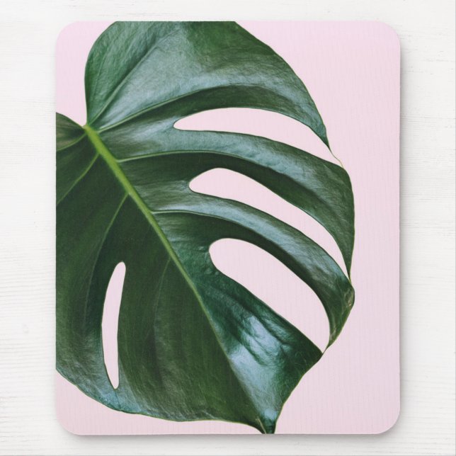 Monstera Tropical Leaf Mouse Mat (Front)