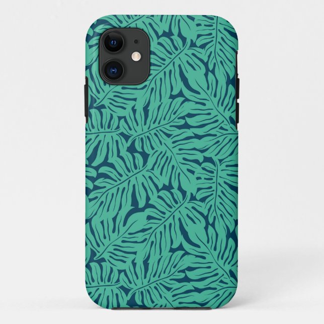 Monstera Tropical Leaf Pattern Case-Mate iPhone Case (Back)