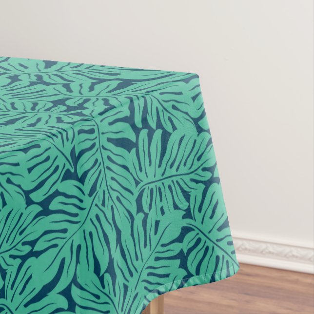Monstera Tropical Leaf Pattern Tablecloth (In Situ)