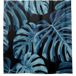 Monstera tropical plant / houseplant design featur shower curtain