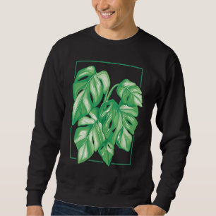 Monstera Variegata House Plant Ear Tropical Leaf Sweatshirt