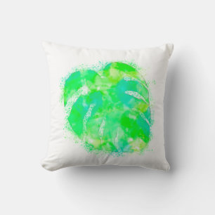 Monstera Watercolor  Cushion