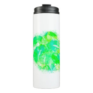 Monstera Watercolor Thermal Tumbler