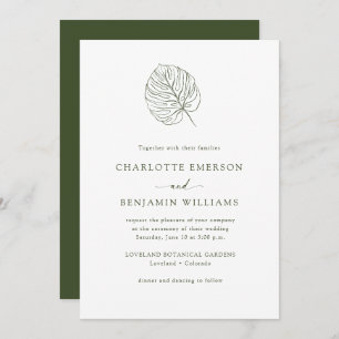Monstera Wedding Invitation