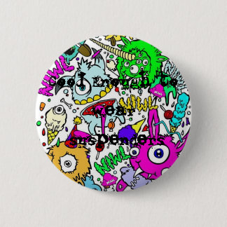 monsters-1, Cool Enough to wear suspenders 6 Cm Round Badge