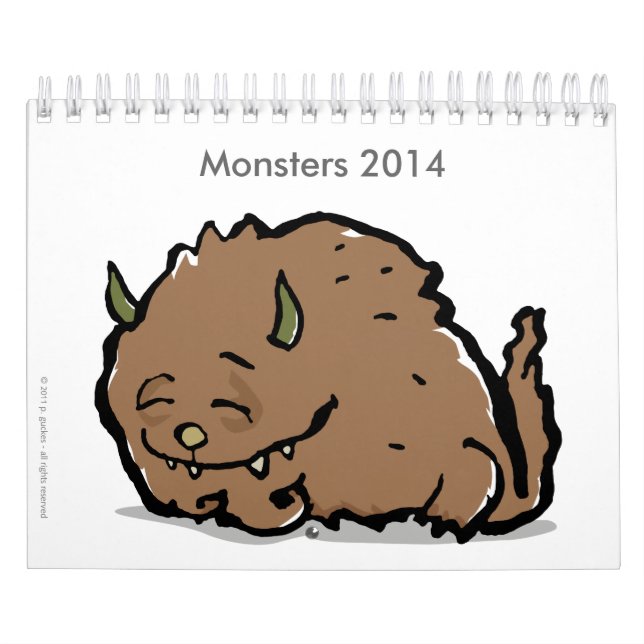 monsters 2014 (customisable) calendar (Cover)