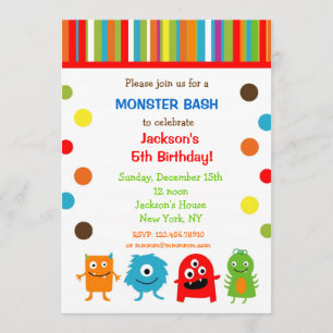 Monsters Birthday Invitations