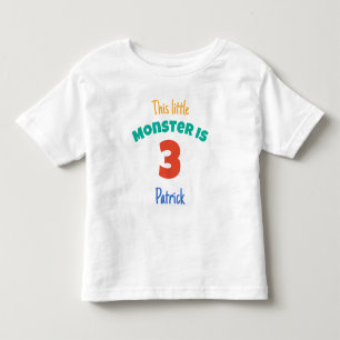 Monsters Birthday This Little Monster Add Age Toddler T-Shirt