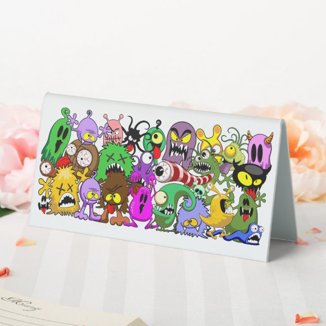Monsters Cute Characters Halloween Pattern  (In SItu (Wedding))