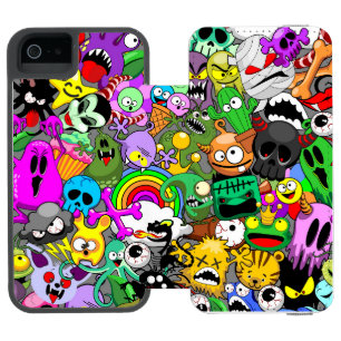 Monsters Cute Characters Halloween Pattern Incipio Watson™ iPhone 5 Wallet Case
