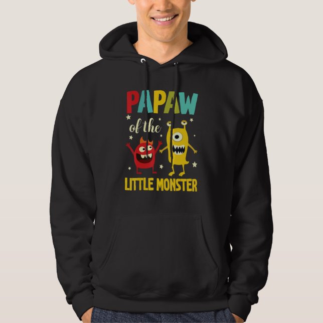 Monsters Dancing Together Happy Papaw Of The Littl Hoodie (Front)