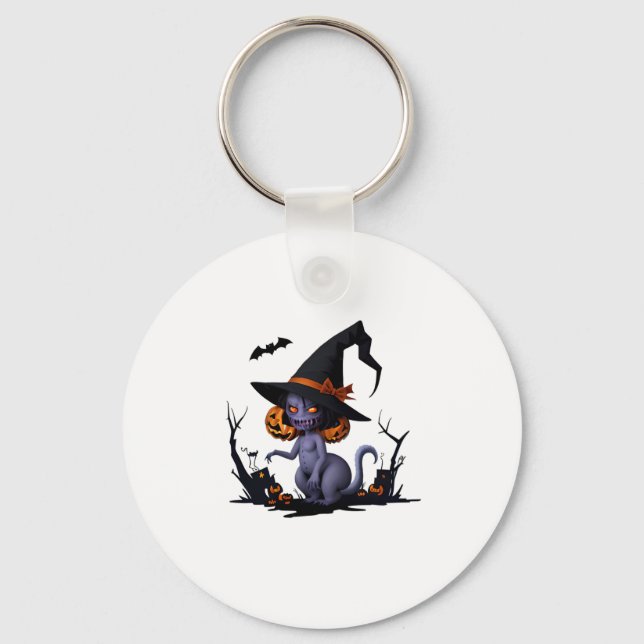 Monsters Devil In Halloween Sticker  Key Ring (Front)