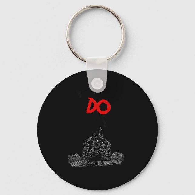 Monsters Do Exist Werlifting Motivational _1  Key Ring (Front)