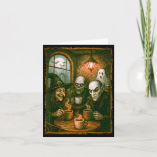 Monsters In Coffee Shop Coffee Lovers Barista Hall Card