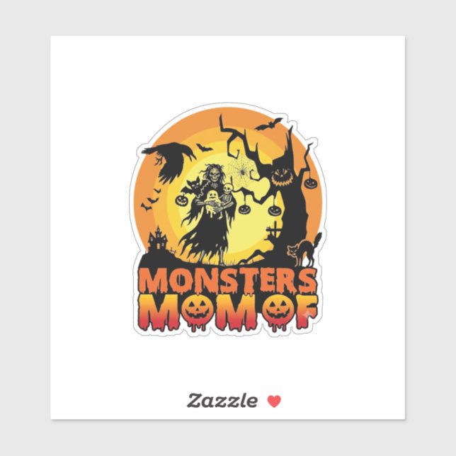Monsters Mum Halloween Monster Ghost Skeleton Spoo (Sheet)